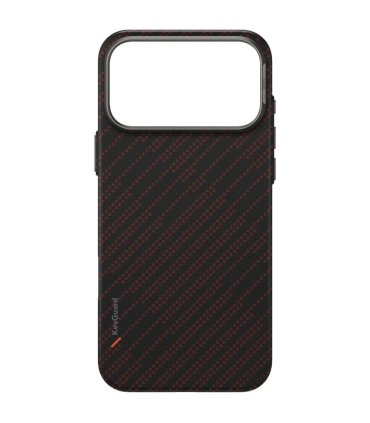 Etui UNIQ Keva EDGE do iPhone 17 Pro z Magclick Charging pomarańczowe