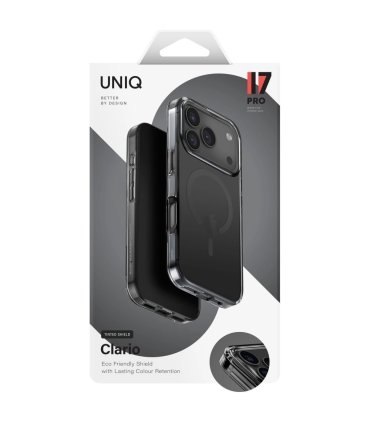 Etui UNIQ Clario do iPhone 17 Pro z Magclick Charging czarne