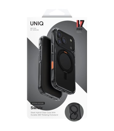 Etui UNIQ Swivix Kickstand 360 do iPhone 17 Pro czarne