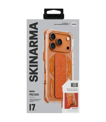 Etui Skinarma Helio do iPhone 17 Pro Magnetic Charging pomarańczowe
