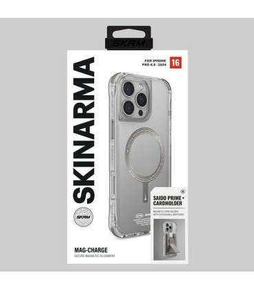 Etui Skinarma Saido do iPhone 16 Pro Magnetic Charging titanium