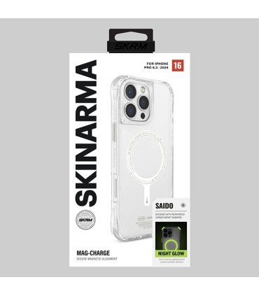 Etui Skinarma Saido do iPhone 16 Pro Max Magnetic Charging przezroczyste Niteglow