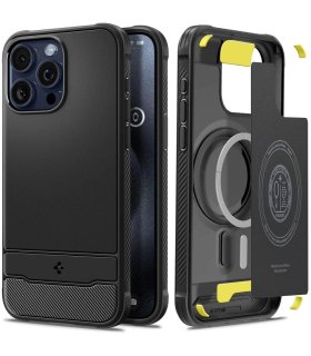 Etui Spigen Rugged Armor Mag do iPhone 15 Pro Max z MagSafe czarny mat