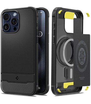 Etui Spigen Rugged Armor Mag do iPhone 15 Pro Max z MagSafe czarny mat
