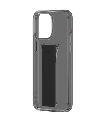 Etui UNIQ Heldro Mount do iPhone 15 Pro z podstawką dymione
