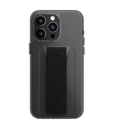 Etui UNIQ Heldro Mount do iPhone 15 Pro z podstawką dymione