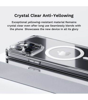 Etui Rock Crystal Series Magnetic do iPhone 16 Pro Max przezroczyste