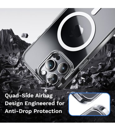 Etui Rock Crystal Series Magnetic do iPhone 16 Pro Max przezroczyste