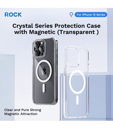 Etui Rock Crystal Series Magnetic do iPhone 16 Pro Max przezroczyste