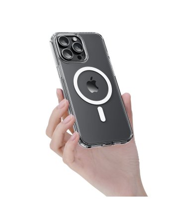 Etui Rock Crystal Series Magnetic do iPhone 16 Pro Max przezroczyste