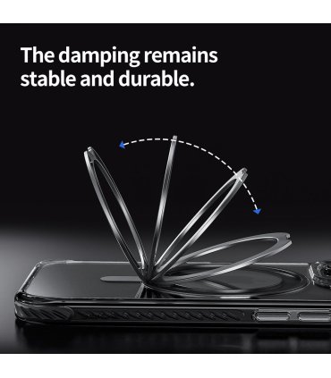 Etui Rock Rotating Stand Crystal Magnetic do iPhone 16 czarne