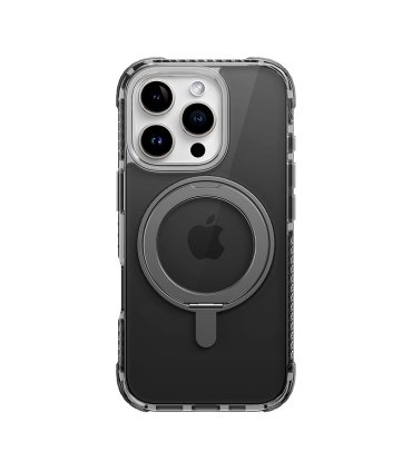 Etui Rock Rotating Stand Crystal Magnetic do iPhone 16 czarne