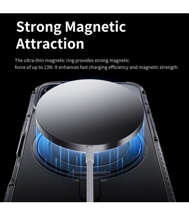 Etui Rock Rotating Stand Crystal Magnetic do iPhone 16 Pro czarne