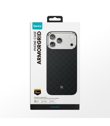 Etui Benks Magnetic Armor Air Armor Grid Kevlar 600D do iPhone 17 Pro czarne