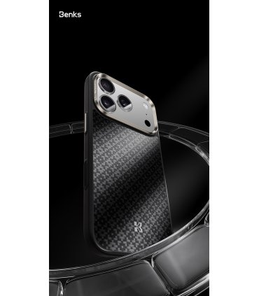 Etui Benks Magnetic Armor Pro Armor Grid Kevlar 600D do iPhone 17 Pro czarne
