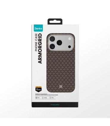 Etui Benks Magnetic Armor Air Armor Grid Kevlar 600D do iPhone 17 Pro złote