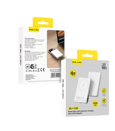 Power Bank Blavec 10000mAh 45W PD biały 16mm grubość