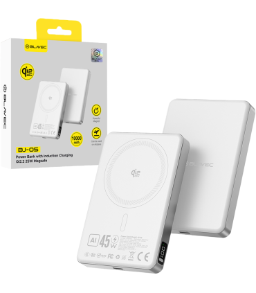 Power Bank Blavec 10000mAh 45W PD biały 16mm grubość