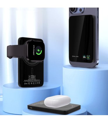 Blavec Power Bank BJ-04 5000mAh 22,5W MagSafe Typ C Ultra Slim 7,8mm Czarny