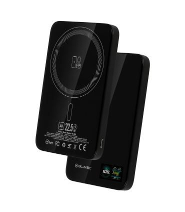 Blavec Power Bank BJ-04 5000mAh 22,5W MagSafe Typ C Ultra Slim 7,8mm Czarny