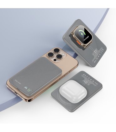 Blavec Power Bank BJ-04 5000mAh 22,5W MagSafe Typ C Ultra Slim 7,8mm Szary