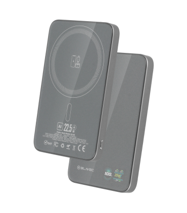 Blavec Power Bank BJ-04 5000mAh 22,5W MagSafe Typ C Ultra Slim 7,8mm Szary