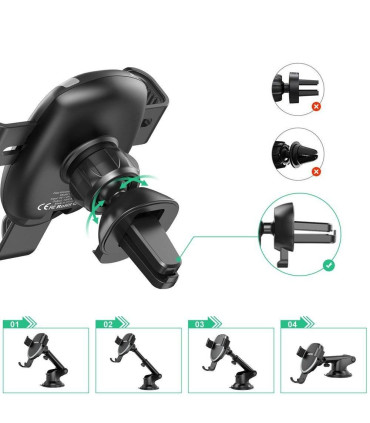 Choetech bezprzewodowa ładowarka samochodowa Qi 10W T536-S - szybkie ładowanie