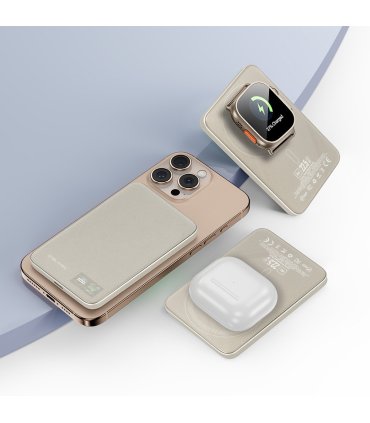 Blavec Power Bank BJ-04 10000mAh 22,5W MagSafe Typ C Slim 13,5mm Złoty