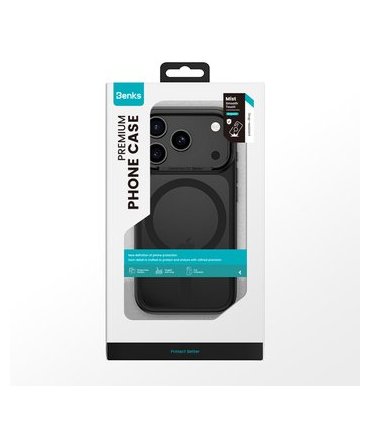 Benks Magnetic Mist Metal Frame Etui iPhone 17 Czarny z Camera Control