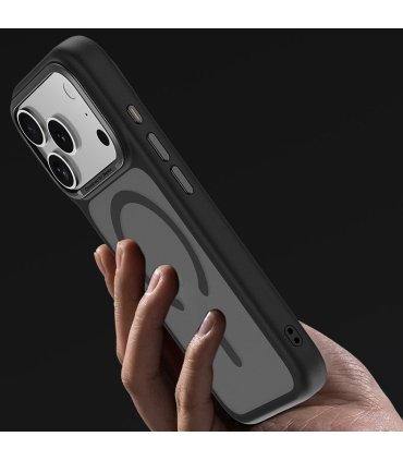 Benks Magnetic Mist Metal Frame Etui iPhone 17 Pro Max Niebieski