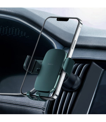 Baseus Metal Age II grawitacyjny uchwyt samochodowy (zielony)