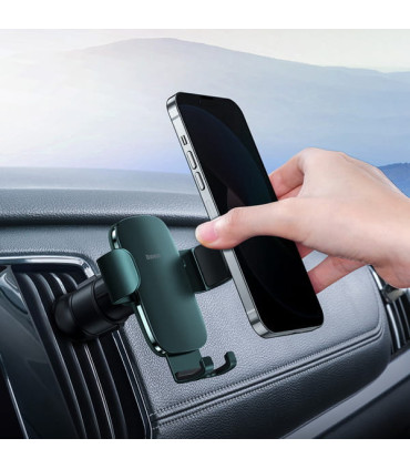 Baseus Metal Age II grawitacyjny uchwyt samochodowy (zielony)
