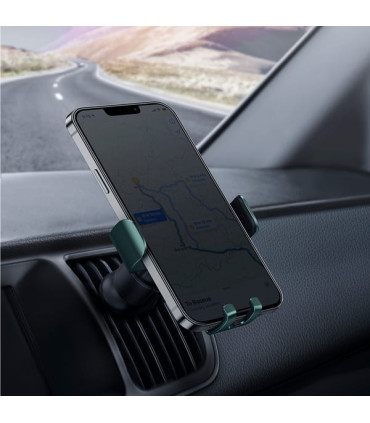 Baseus Metal Age II grawitacyjny uchwyt samochodowy (zielony)
