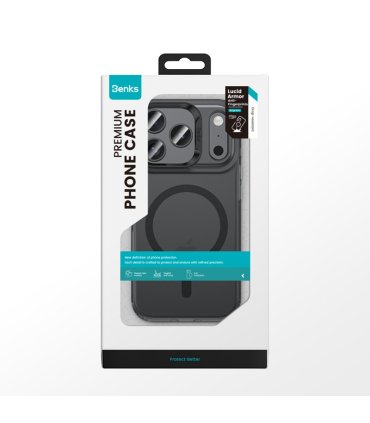 Benks Magnetic Lucid Armor Etui iPhone 17 Czarny z Camera Control