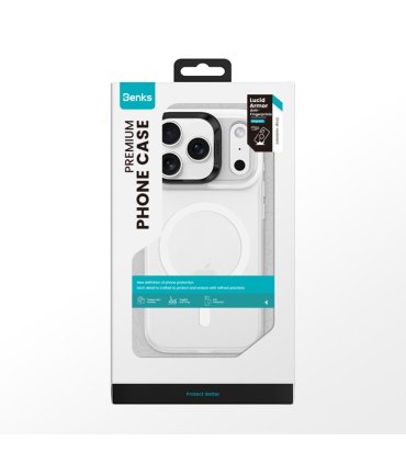 Benks Magnetic Lucid Armor Etui iPhone 17 Biały Camera Control