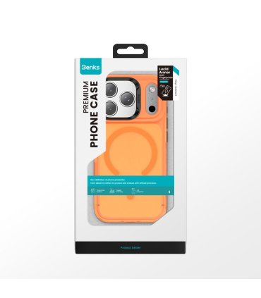Benks Magnetic Lucid Armor Etui iPhone 17 Pro Pomarańczowy Camera Control