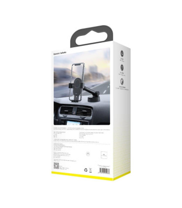 Baseus Simplism Gravity grawitacyjny uchwyt samochodowy (czarny)