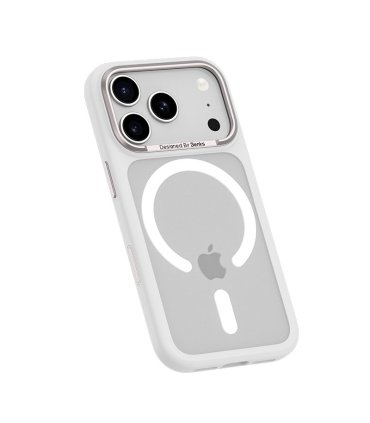 Benks Magnetic Mist Metal Frame Etui iPhone 17 Pro Biały Camera Control