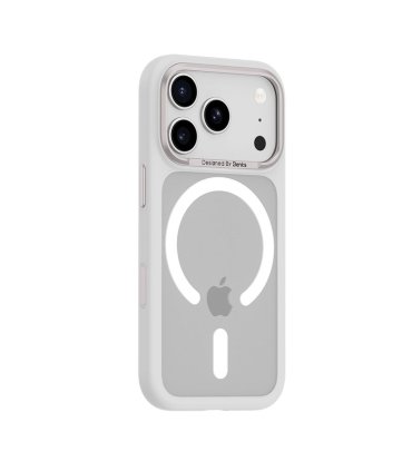Benks Magnetic Mist Metal Frame Etui iPhone 17 Pro Biały Camera Control