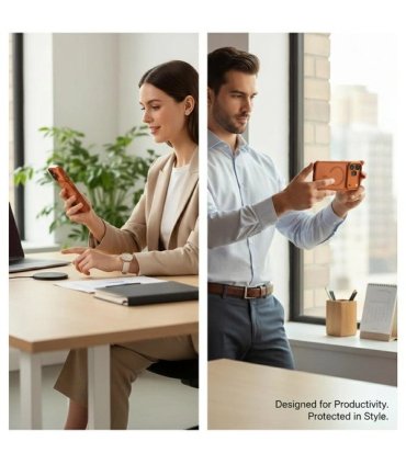 UNIQ Veren Magclick Etui iPhone 17 Pro Max Pomarańczowe Ładowanie MagSafe