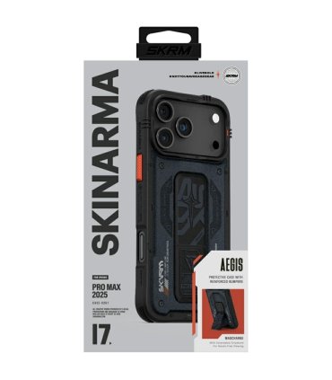 Skinarma Aegis Etui iPhone 17 Pro Magnetic Charging Grip Granatowy