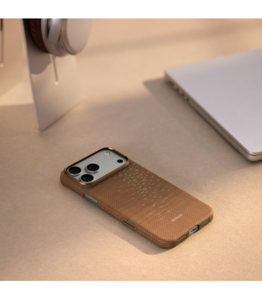 PITAKA Ultra-Slim Etui iPhone 17 Pro Golden Glint MagSafe