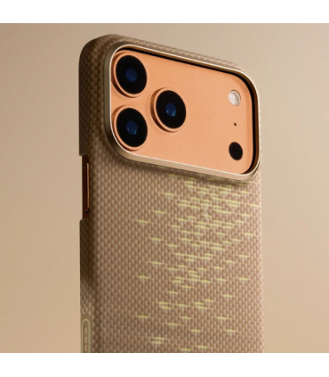 PITAKA Ultra-Slim Etui iPhone 17 Pro Golden Glint MagSafe