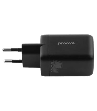 Proove Silicone Power 40W Ładowarka USB-C + USB-C Czarna