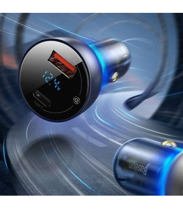Ładowarka Samochodowa Baseus Digital Display U+C 65W