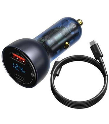 Ładowarka Samochodowa Baseus Digital Display U+C 65W