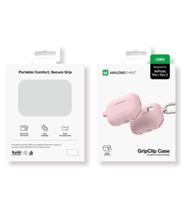 AMAZINGTHING Omni Case AirPods Pro 2 Silikonowe Różowe | Sklep