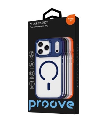 Proove Clear Essence Case Magnetic Ring iPhone 17 Orange
