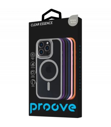 Proove Clear Essence Case Magnetic Ring iPhone 16 Pro Gray