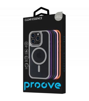 Proove Clear Essence Case Magnetic Ring iPhone 16 Pro Max Gray